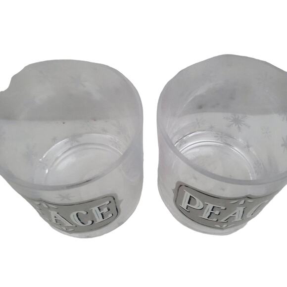 New pair of plastic Peace tumblers - Picture 2 of 2
